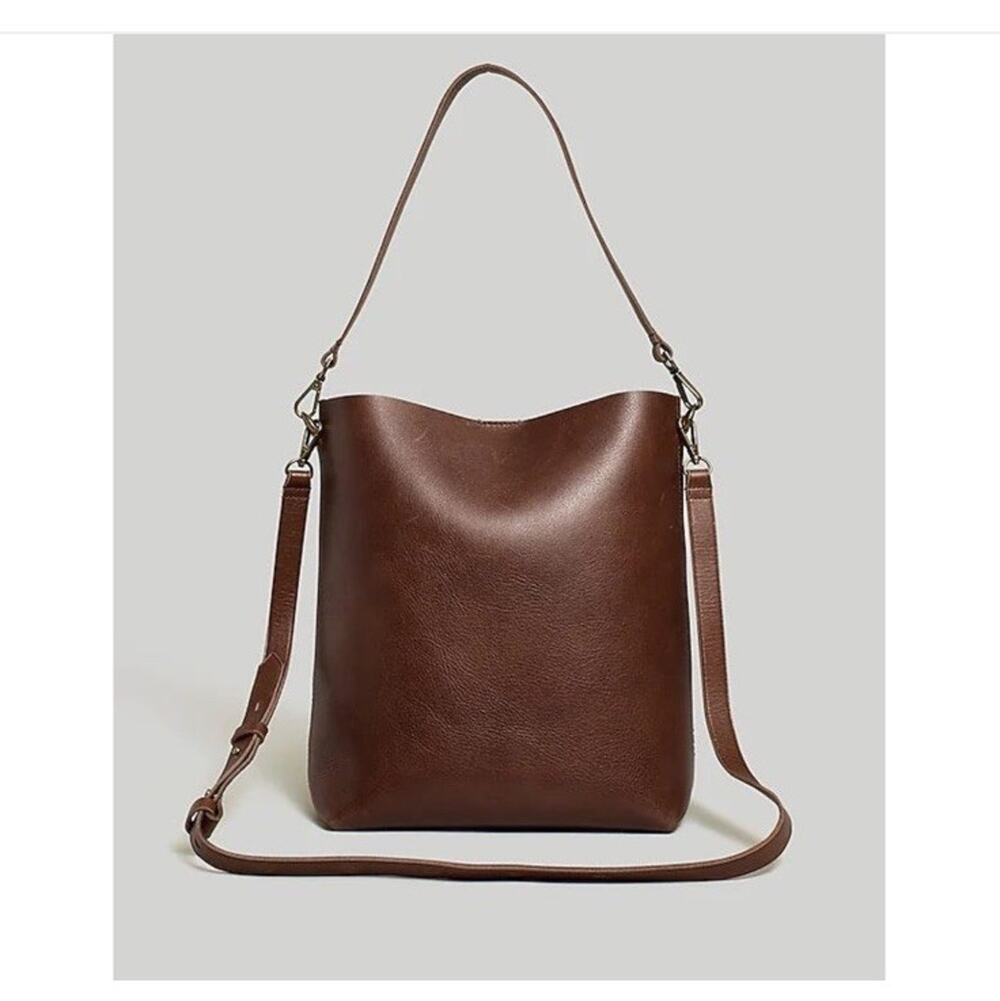 Madewell The Transport Bucket Bag Mahogany Brown Minimalist Quiet Luxury Bag